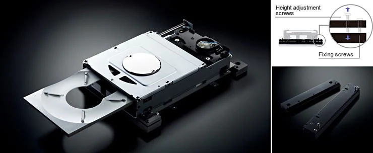 Optimised High-precision Rigid CD Mechanism with heavy anchors improves vibration control and achieves precise signal reading